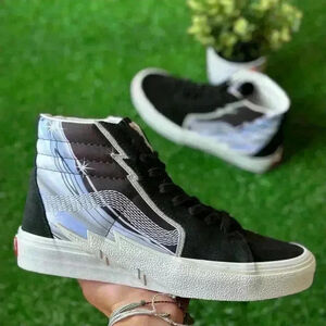 NEW🌟Vans Sk8 Hi Bolt Chrome Flash Black